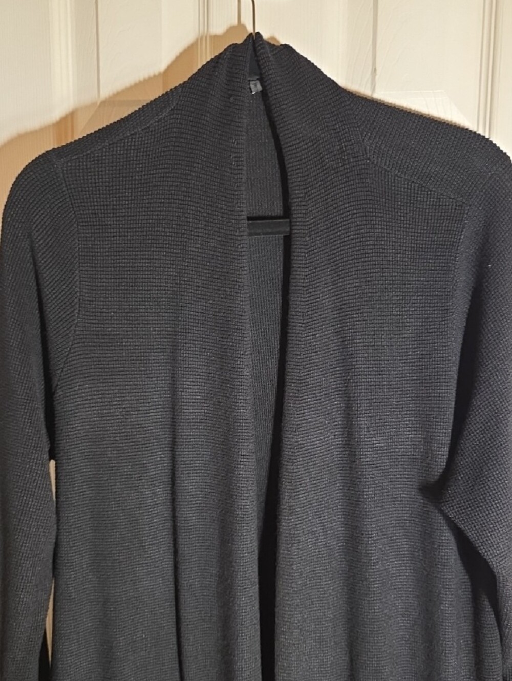 Cyrus Black Long Open-Front Women's Duster Cardigan - Picture 3 of 5